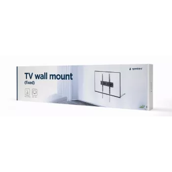 TV laikiklis Gembird WM-55F-02 juodas, 32–55 colių ekranams, maks. apkrova 40 kg, VESA 200x200–400x400, plonas 2,5 cm