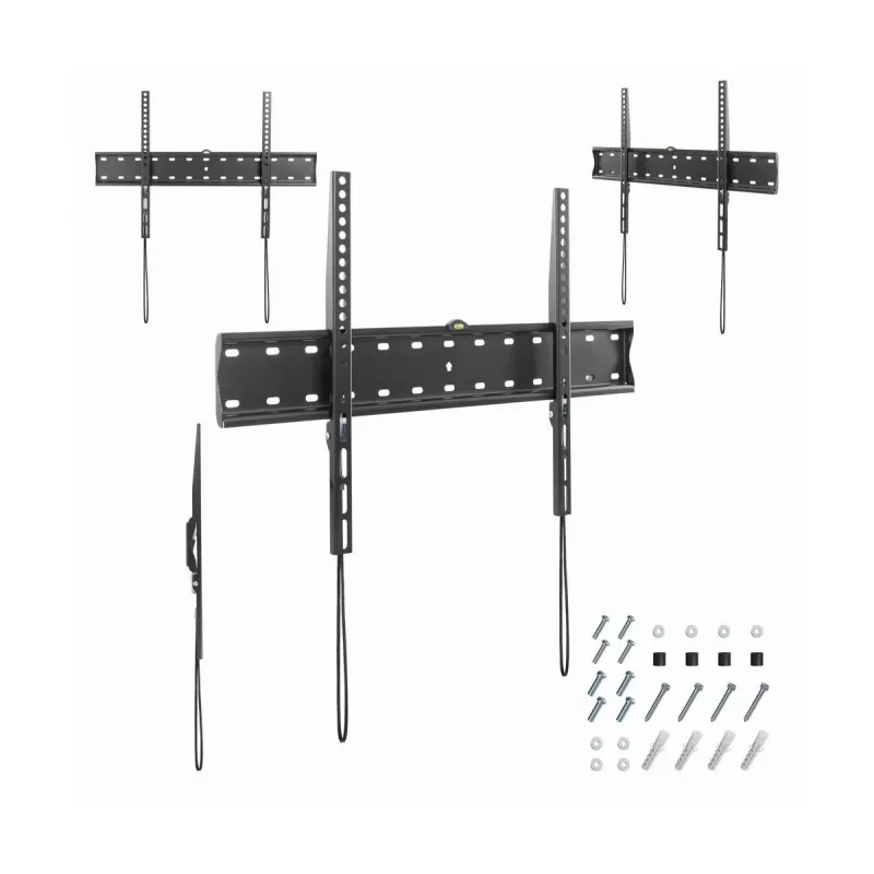 TV laikiklis Gembird WM-70F-01 juodas, 37–70 colių televizoriams, 40 kg, VESA 200x200–600x400, 2,5 cm plonas