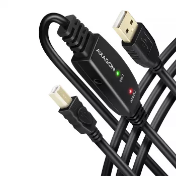 Axagon ADR-220B USB 2.0 A-M -> B-M aktyvus jungiamasis / kartotuvas kabelis 20 m