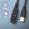 Axagon ADR-310 USB 3.2 Gen 1 A-M -> A-F aktyvus prailginimo / kartotuvo kabelis 10 m