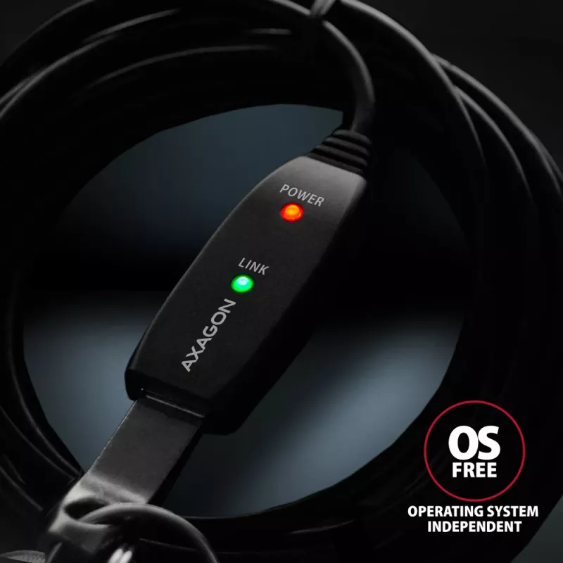 Axagon ADR-310 USB 3.2 Gen 1 A-M -> A-F aktyvus prailginimo / kartotuvo kabelis 10 m