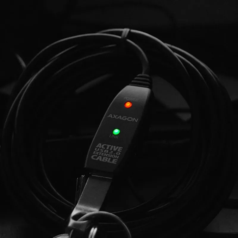 Axagon ADR-210 USB 2.0 A-M -> A-F aktyvus ilginimo kartotuvas kabelis 10 m