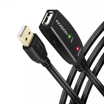 Axagon ADR-220 USB 2.0 A-M -> A-F aktyvusis ilginimo kartotuvo kabelis 20 m