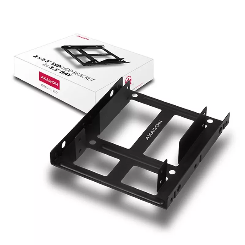 Axagon RHD-225 METAL laikiklis 2x 2,5 colio HDD/SSD į 3,5 colio nišą, ventiliatoriaus vieta