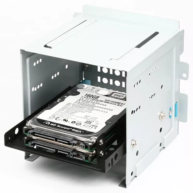 Axagon RHD-225 METAL laikiklis 2x 2,5 colio HDD/SSD į 3,5 colio nišą, ventiliatoriaus vieta