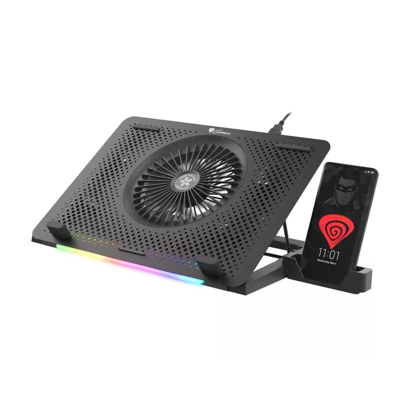 GENESIS Oxid 450 nešiojamojo kompiuterio aušinimo padėklas 39,6 cm (15,6 colio) 2400 RPM Juodas