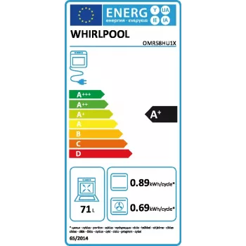 Whirlpool OMR58HU1X 71 L 2900 W Nerūdijantis plienas