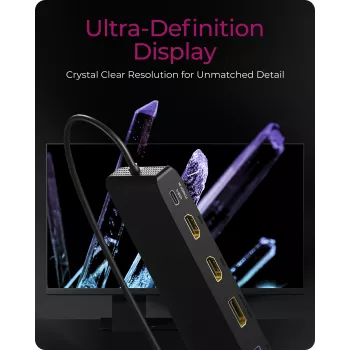 ICY BOX 11-in-1 Mobile DockingStation su triguba vaizdo išvestimi