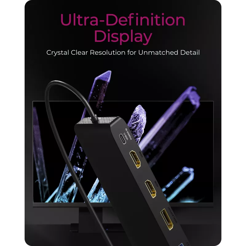 ICY BOX 11-in-1 Mobile DockingStation su triguba vaizdo išvestimi