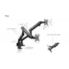 ICY BOX IB-MS314-T 81.3 cm (32 col.) stalo laikiklis, juodas