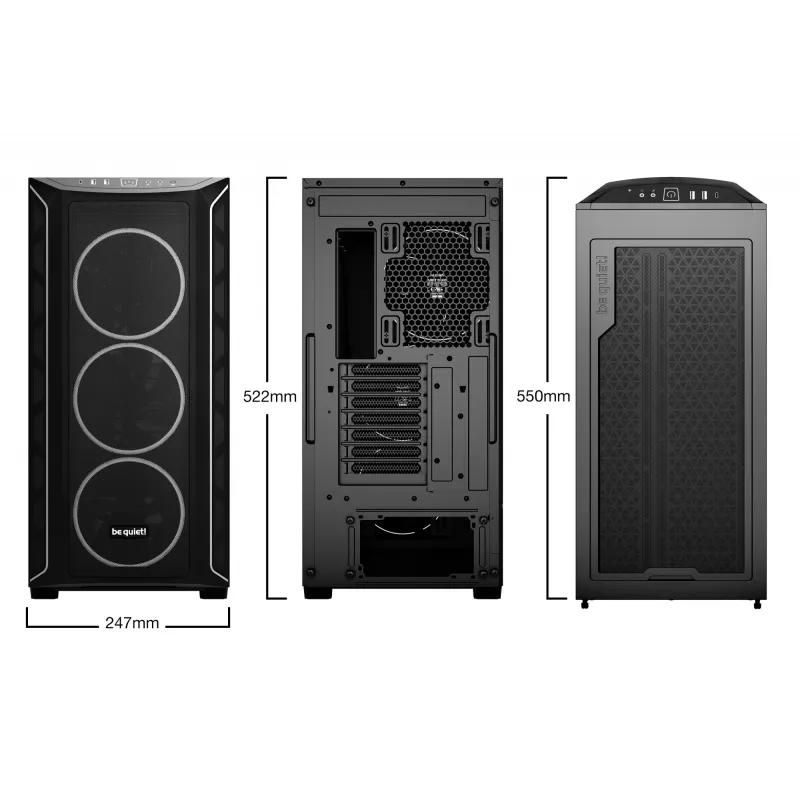 PC korpusas be quiet! Shadow Base 800 FX Midi Tower juodas