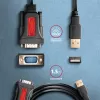 Axagon ADS-1PSN USB-A 2.0 - serial RS-232 DB9-M Prolific adapterio kabelis 1,5 m