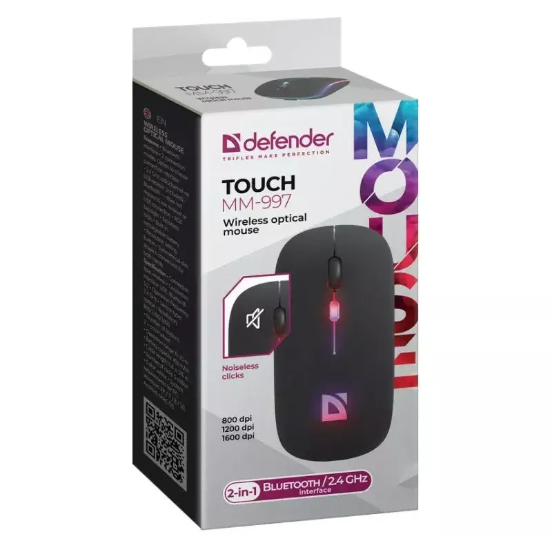 Belaidė pelė DEFENDER TOUCH MM-997 sąsaja