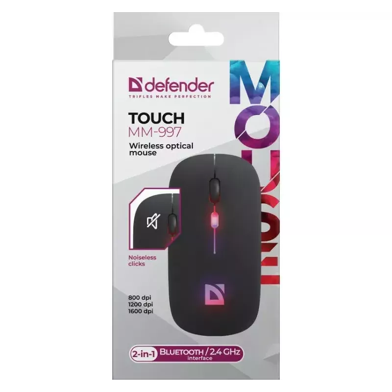 Belaidė pelė DEFENDER TOUCH MM-997 sąsaja