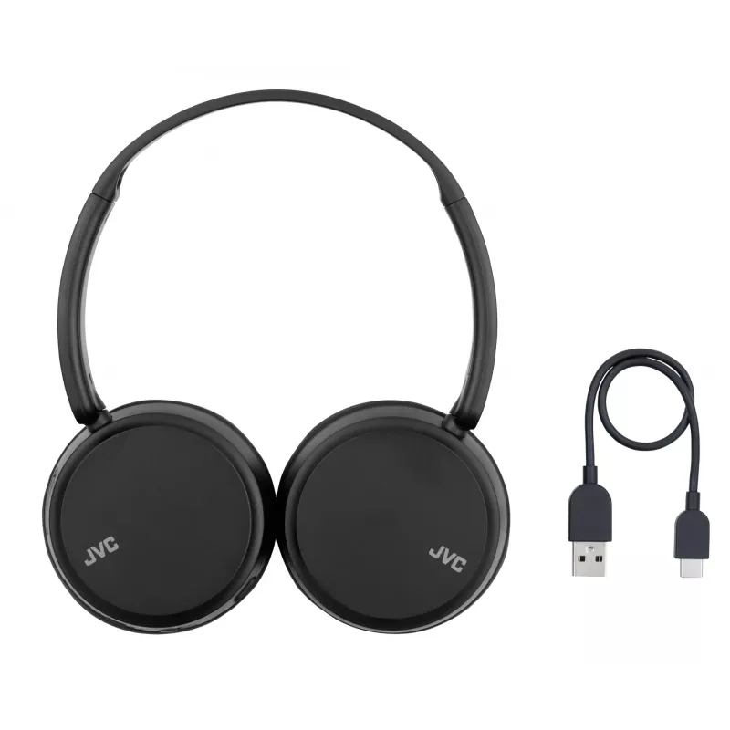 JVC Deep Bass Bluetooth ant ausies juodos, belaidės, skambučiams / muzikai, 20 - 20000 Hz, 157 g, ausinės, juodos