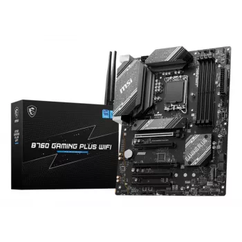 Motininė plokštė MSI B760 GAMING PLUS WIFI — Intel B760, LGA 1700, ATX, DDR5, 4 DIMM, Wi‑Fi 6E, 2.5Gb LAN