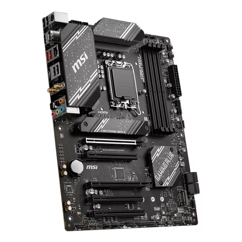 Motininė plokštė MSI B760 GAMING PLUS WIFI — Intel B760, LGA 1700, ATX, DDR5, 4 DIMM, Wi‑Fi 6E, 2.5Gb LAN