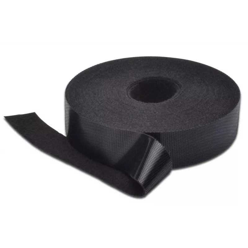 DIGITUS Velcro juosta, 20 mm pločio struktūriniam kabeliavimui, 10 m ritinys, juoda
