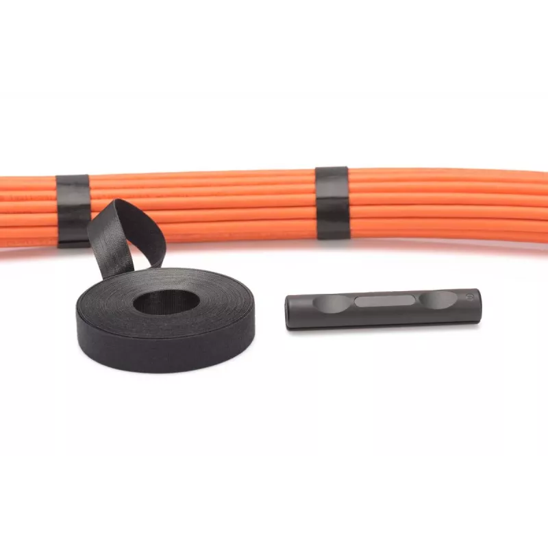 DIGITUS Velcro juosta, 20 mm pločio struktūriniam kabeliavimui, 10 m ritinys, juoda