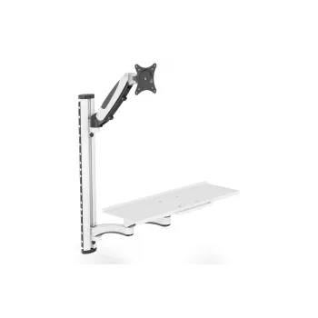 DIGITUS Workstation (Monitor. klaviatūra. pelė) Wall Mount 32in. 8kg. VESA 75x75/100x100. white/Juoda