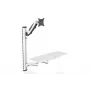 DIGITUS Workstation (Monitor. klaviatūra. pelė) Wall Mount 32in. 8kg. VESA 75x75/100x100. white/Juoda