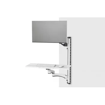 DIGITUS Workstation (Monitor. klaviatūra. pelė) Wall Mount 32in. 8kg. VESA 75x75/100x100. white/Juoda