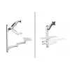 DIGITUS Workstation (Monitor. klaviatūra. pelė) Wall Mount 32in. 8kg. VESA 75x75/100x100. white/Juoda