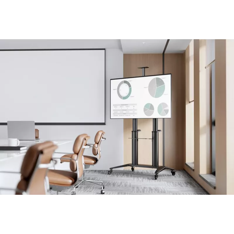 „Digitus Collaboration Trolley DA-90452“ Maksimali apkrova 140 kg, ekrano dydis 70–120 colių