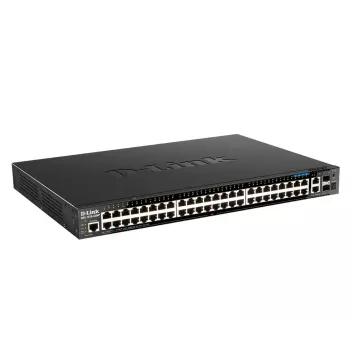 D-Link DGS-1520-52MP valdomas L3 Gigabit Ethernet (10/100/1000) maitinimas per Ethernet (PoE) 1U juodos spalvos