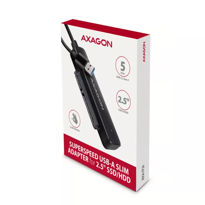 „Axagon ADSA-FP2A“ sąsajos kortelė USB 3.2 Gen 1 SATA kištukinis, juoda
