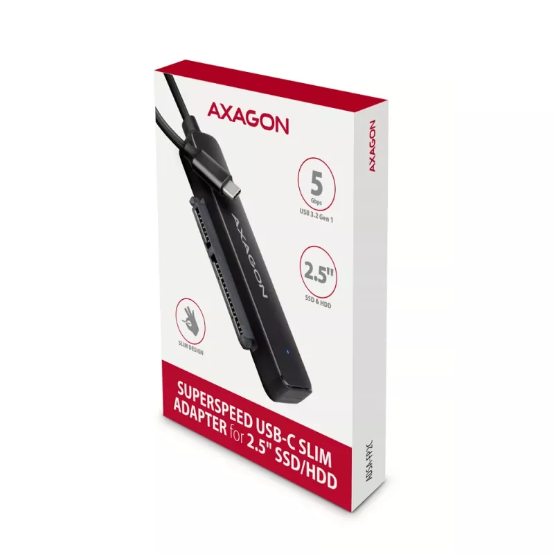 Axagon ADSA-FP2C USB-C 5Gbps - SATA 6G, 2.5 SSD/HDD SLIM adapter - Adapter - Skaitmeninių/duomenų sąsajų plokštės/adapteriai