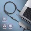 Axagon BUCM32-CF15AB SPEED+ USB-C USB 20Gbps ilginimo kabelis 1,5 m