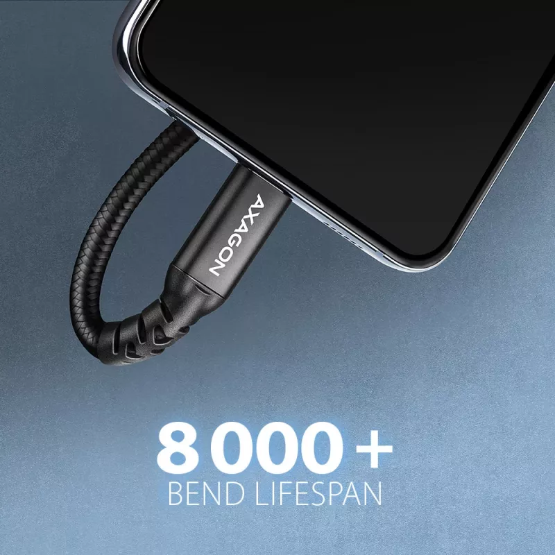 Axagon BUCM32-CF15AB SPEED+ USB-C USB 20Gbps ilginimo kabelis 1,5 m