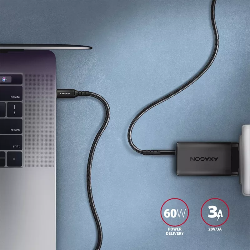 USB laidas Axagon BUCM-CM10AB 1m USB 2.0 USB C juodas