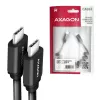 USB kabelis Axagon BUCM-CM20TB 1,1 m PD 60W 3A juodas