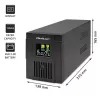 Nepertraukiamo maitinimo šaltinis QOLTEC 53770, Line-Interactive UPS 1,5 kVA (900 W), 2 C13 lizdai, AVR, LCD, USB Type-B