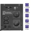 Nepertraukiamo maitinimo šaltinis QOLTEC 53770, Line-Interactive UPS 1,5 kVA (900 W), 2 C13 lizdai, AVR, LCD, USB Type-B