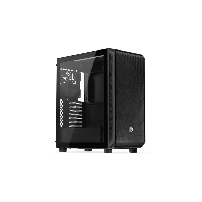 PC korpusas ENDORFY Arx 500 ARGB ATX juodas — grūdintas stiklas, ARGB, ATX, maks. GPU 350 mm, CPU aušintuvo aukštis 179 mm, 7 išplėtimo lizdai