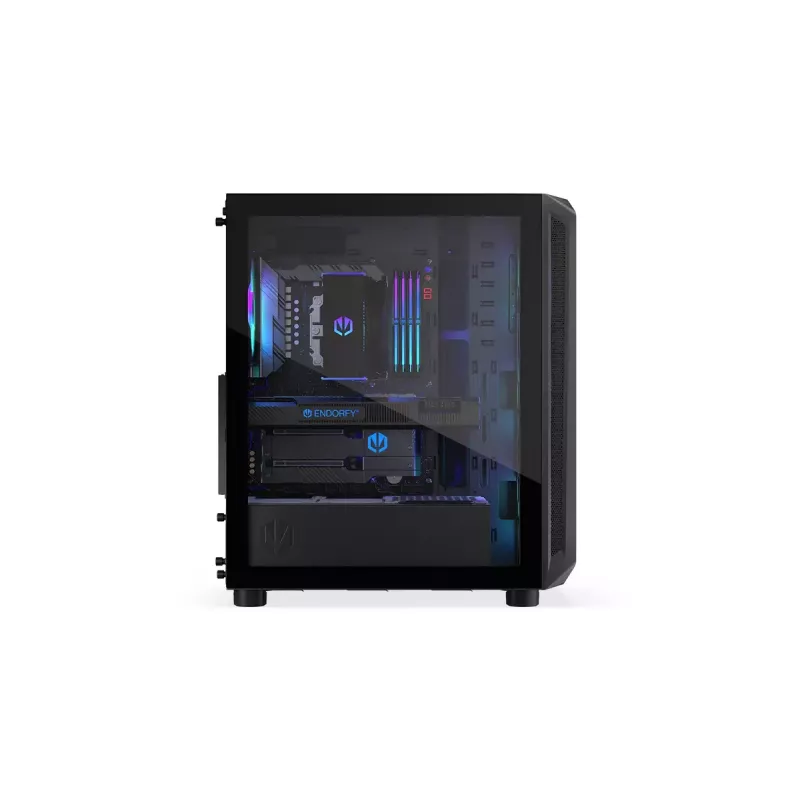 PC korpusas ENDORFY Arx 500 ARGB ATX juodas — grūdintas stiklas, ARGB, ATX, maks. GPU 350 mm, CPU aušintuvo aukštis 179 mm, 7 išplėtimo lizdai