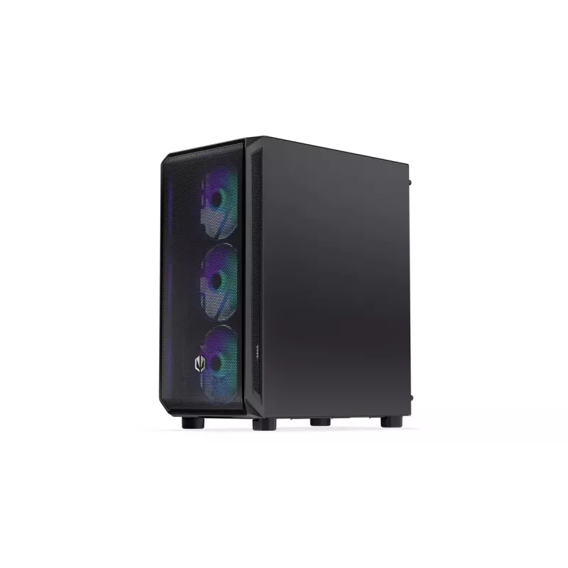 PC korpusas ENDORFY Arx 500 ARGB ATX juodas — grūdintas stiklas, ARGB, ATX, maks. GPU 350 mm, CPU aušintuvo aukštis 179 mm, 7 išplėtimo lizdai
