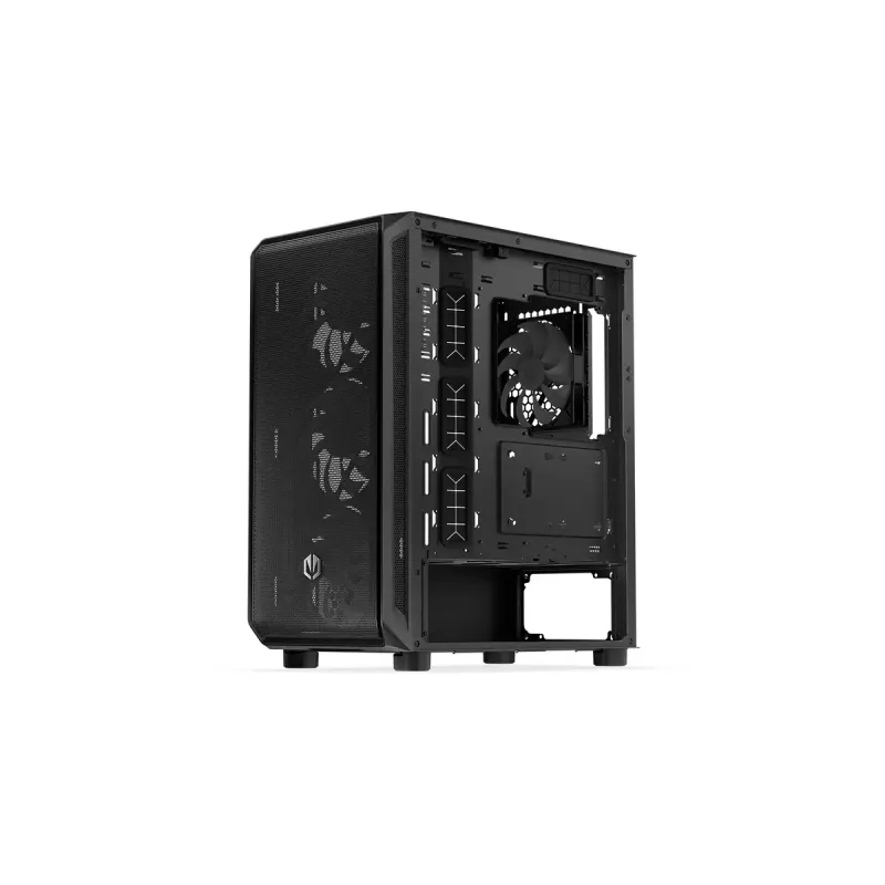 PC korpusas ENDORFY Arx 500 ARGB ATX juodas — grūdintas stiklas, ARGB, ATX, maks. GPU 350 mm, CPU aušintuvo aukštis 179 mm, 7 išplėtimo lizdai