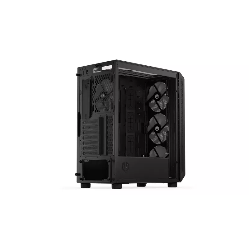PC korpusas ENDORFY Arx 500 ARGB ATX juodas — grūdintas stiklas, ARGB, ATX, maks. GPU 350 mm, CPU aušintuvo aukštis 179 mm, 7 išplėtimo lizdai