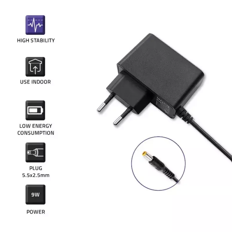 Maitinimo adapteris Qoltec 52403 vidinis 9W juodas 220-240V