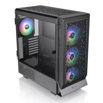 PC Case THERMALTAKE Ceres 500 TG ARGB Midi Tower Black — Tempered Glass, EATX, 3x140mm Front, USB-C