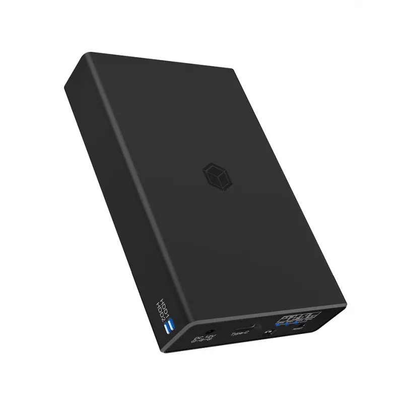ICY BOX RAID korpusas 2x HDD/SSD USB 3.2 Gen 2 Type-C® / Type-A sąsaja