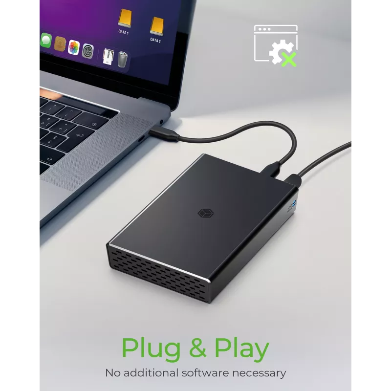 ICY BOX RAID korpusas 2x HDD/SSD USB 3.2 Gen 2 Type-C® / Type-A sąsaja
