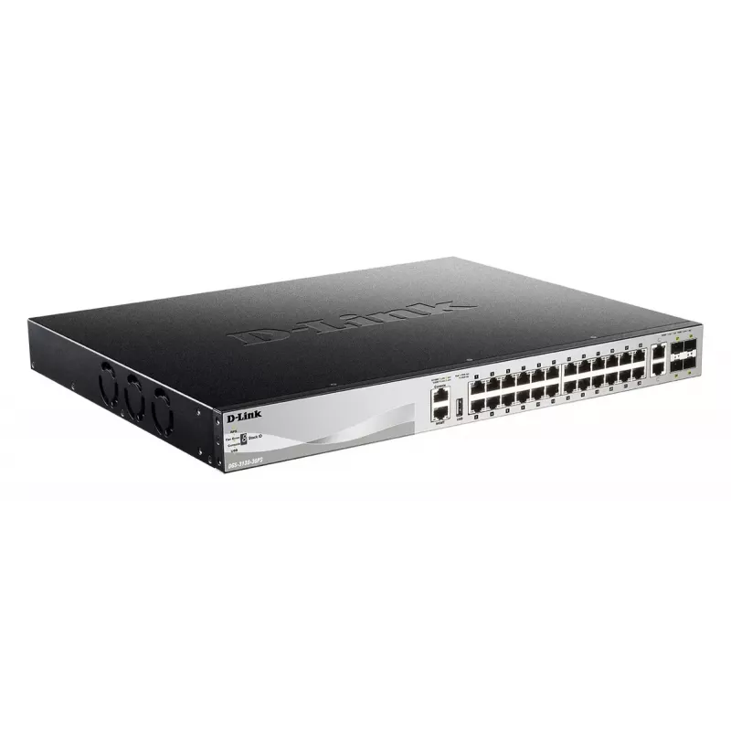 D-Link DGS-3130-30PS/E tinklo jungiklis Valdomas L3 Gigabit Ethernet (10/100/1000) Power over Ethernet (PoE) Pilka