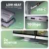 Axagon HMC-12GM2, USB 10Gbps šakotuvas, 3x USB-A, USB-C, HDMI, DP, RJ-45, M.2, SD/mSD, garsas, PD