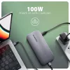Axagon HMC-12GM2, USB 10Gbps šakotuvas, 3x USB-A, USB-C, HDMI, DP, RJ-45, M.2, SD/mSD, garsas, PD