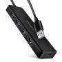 Axagon HUE-C1A 4x USB 5Gbps TRAVEL hub, USB-C maitinimo įvadas, 19 cm USB-A kabelis